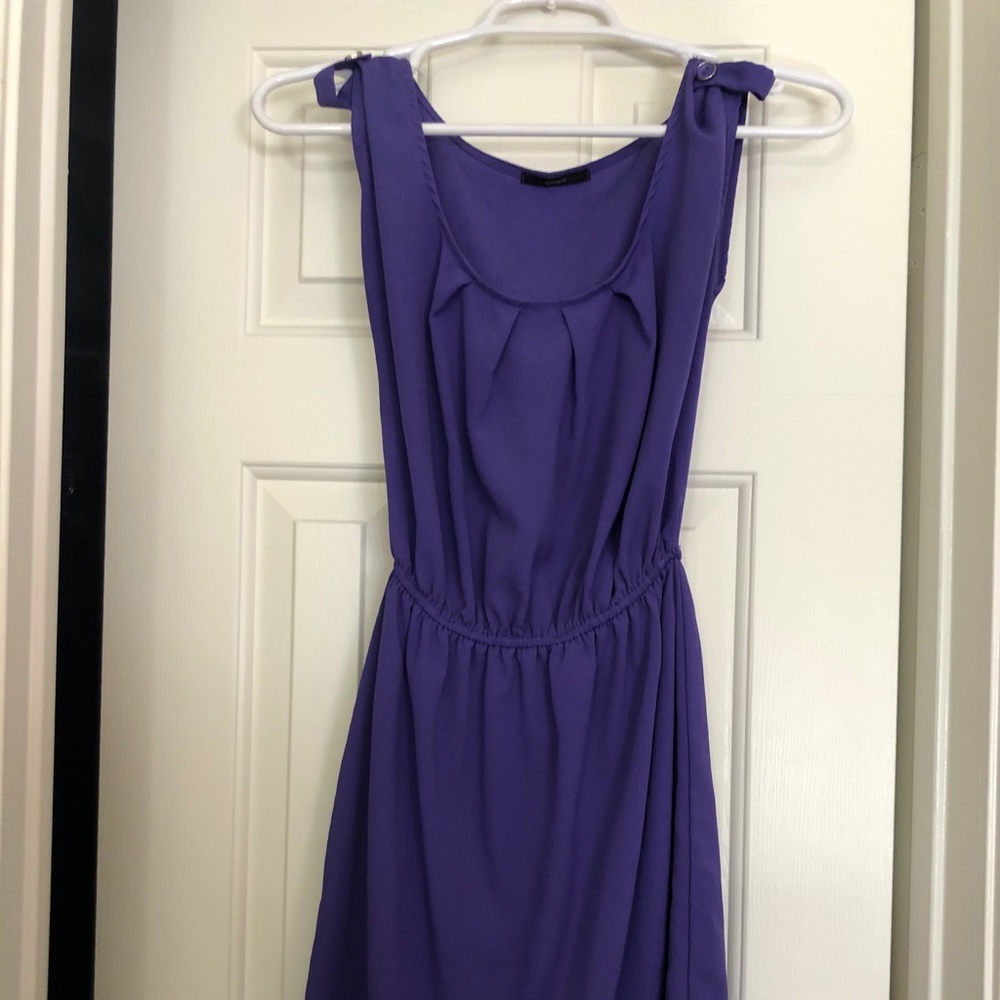 Purple midi style dress